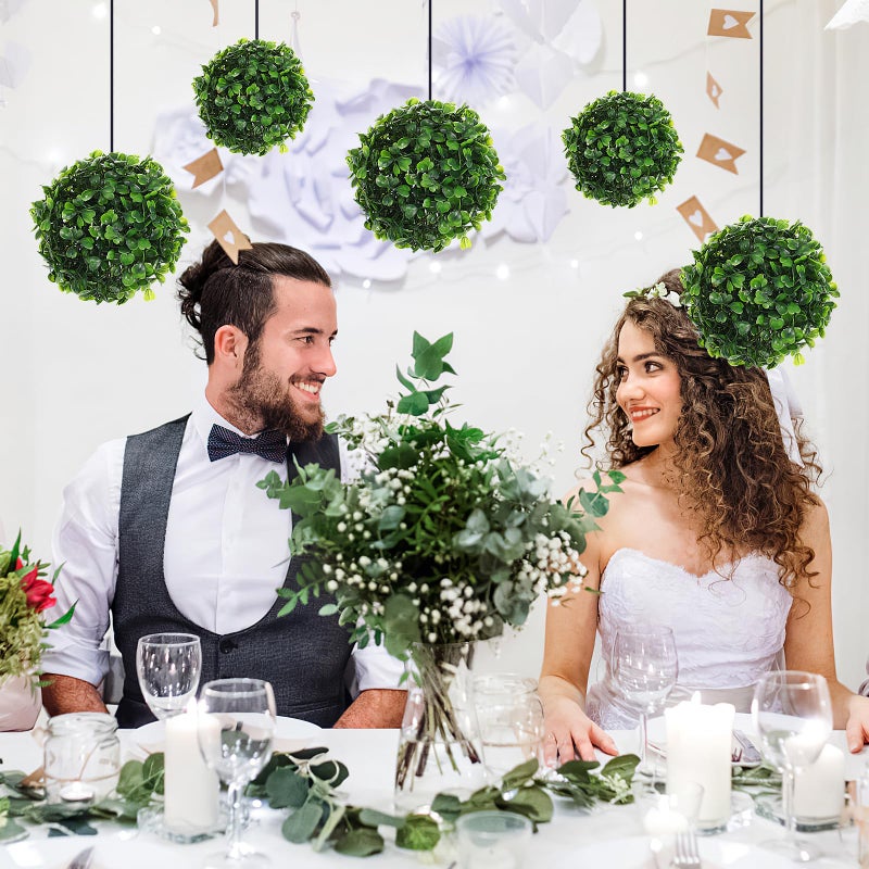 EXCEART 6pcsTopiary Ball Artificial Boxwood Ball Topiary Plant Topiary Tree Substitute Indoor Outdoor Wedding Decor 10cm - Image 5
